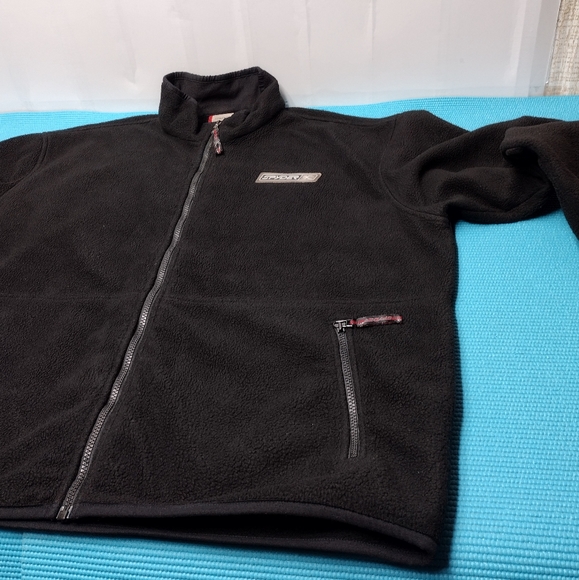Spyder Men's Black Fleece Jacket Full Zip Embroidered Logo Size XXL - Picture 3 of 12